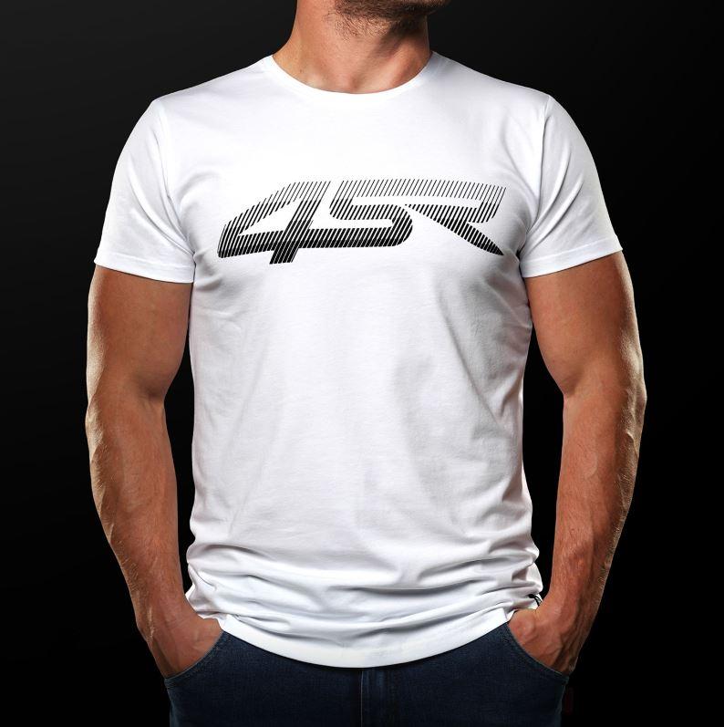 4SR T-Shirt Lines White
