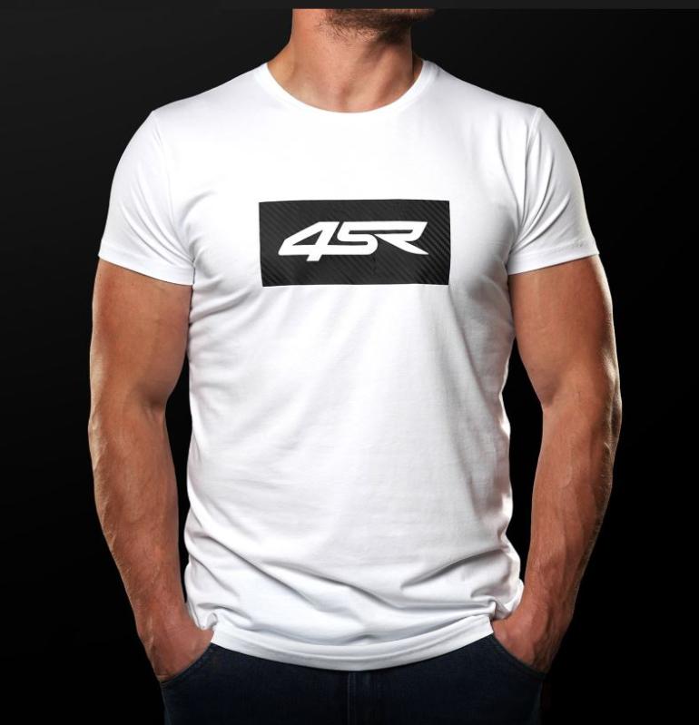 4SR T-Shirt Logo Carbon White