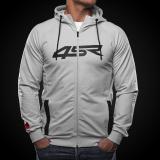 4SR Herren Hoodie Logo Zip Grey