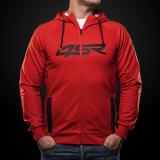 4SR Herren Hoodie Logo Zip Red